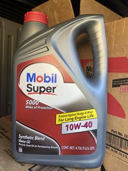 Aceite Mobil Súper 10w-40 Synthetic Blend Galon