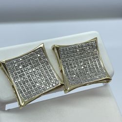 Diamond Gold Earrings 10K New