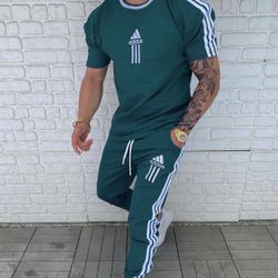 Men’s Adidas Shirt + Joggers Matching Set!  
