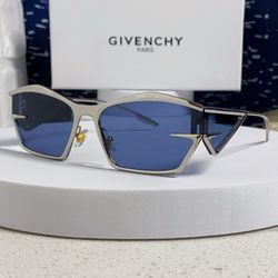 Unisex irregular metal-framed sunglasses