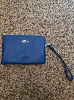 Coach dark blue wallet/wristlet