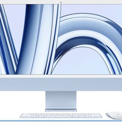 Apple 2023 iMac 24-inch (M3 Chip: 8-core CPU, 8-core GPU, 4.5k Retina Display, 8GB Unified Memory, 256GB SSD Storage) Blue
