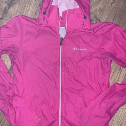 Women’s size small hot pink Columbia windbreaker jacket great condition