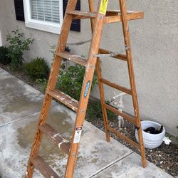 Vintage Wooden 6’ Ladder
