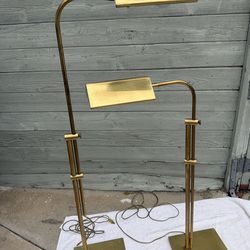 Vintage Adjustable Brass Floor Lamps