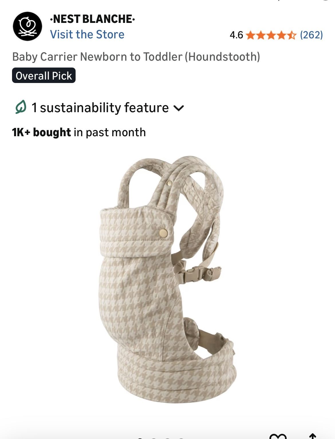 Baby Carrier Newborn to Toddler (Nest Blanche)