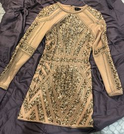 Gold embellished dress