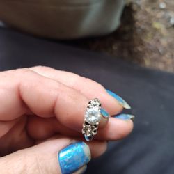 Sterling Silver 9 Stone Ring