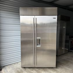 Delivered! Sub Zero 48” Classic Side-by-Side Refrigerator / Freezer with Dispenser