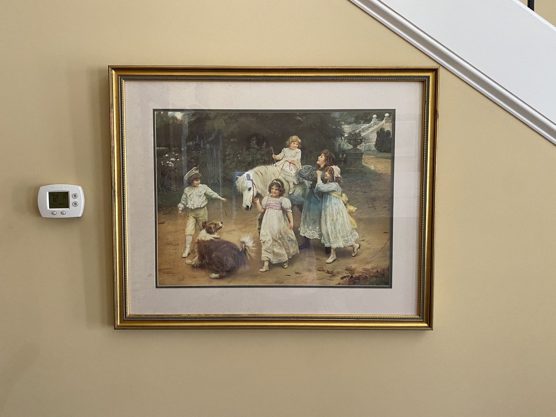 Gold Framed Picture Of Children