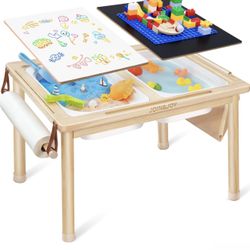 Brand New in box Wooden Kids Sensory Activity Table – Sand & Water Play Table with Storage Bins