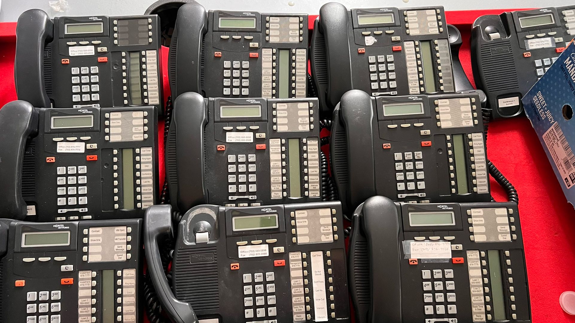 Nortel Networks Office Desk Phone Model T7316E Charcoal Black