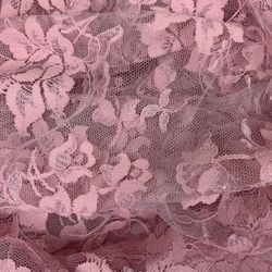 Pink Floral Lace Fabric 