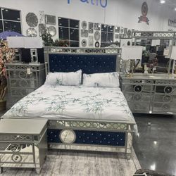 King  Bedroom set / Includes: King bed frame , dresser, mirror and nightstand.