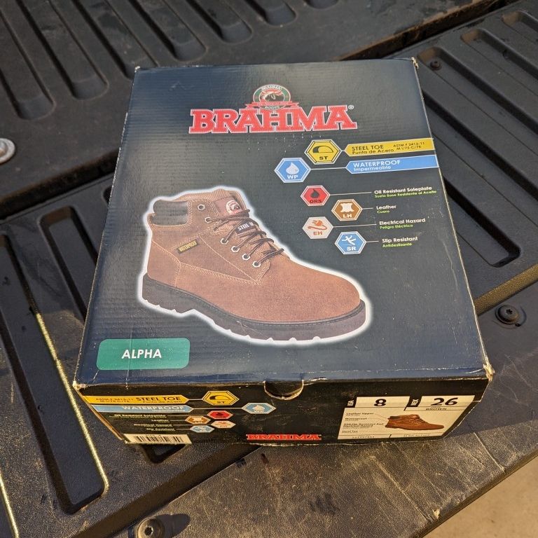 Brahma Work Boots Steel Toe Waterproof Men s 8 Alpha for Sale in Bakersfield CA OfferUp