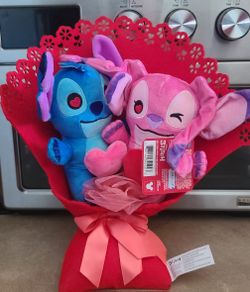 Stitch And Angel Plush Bouquet