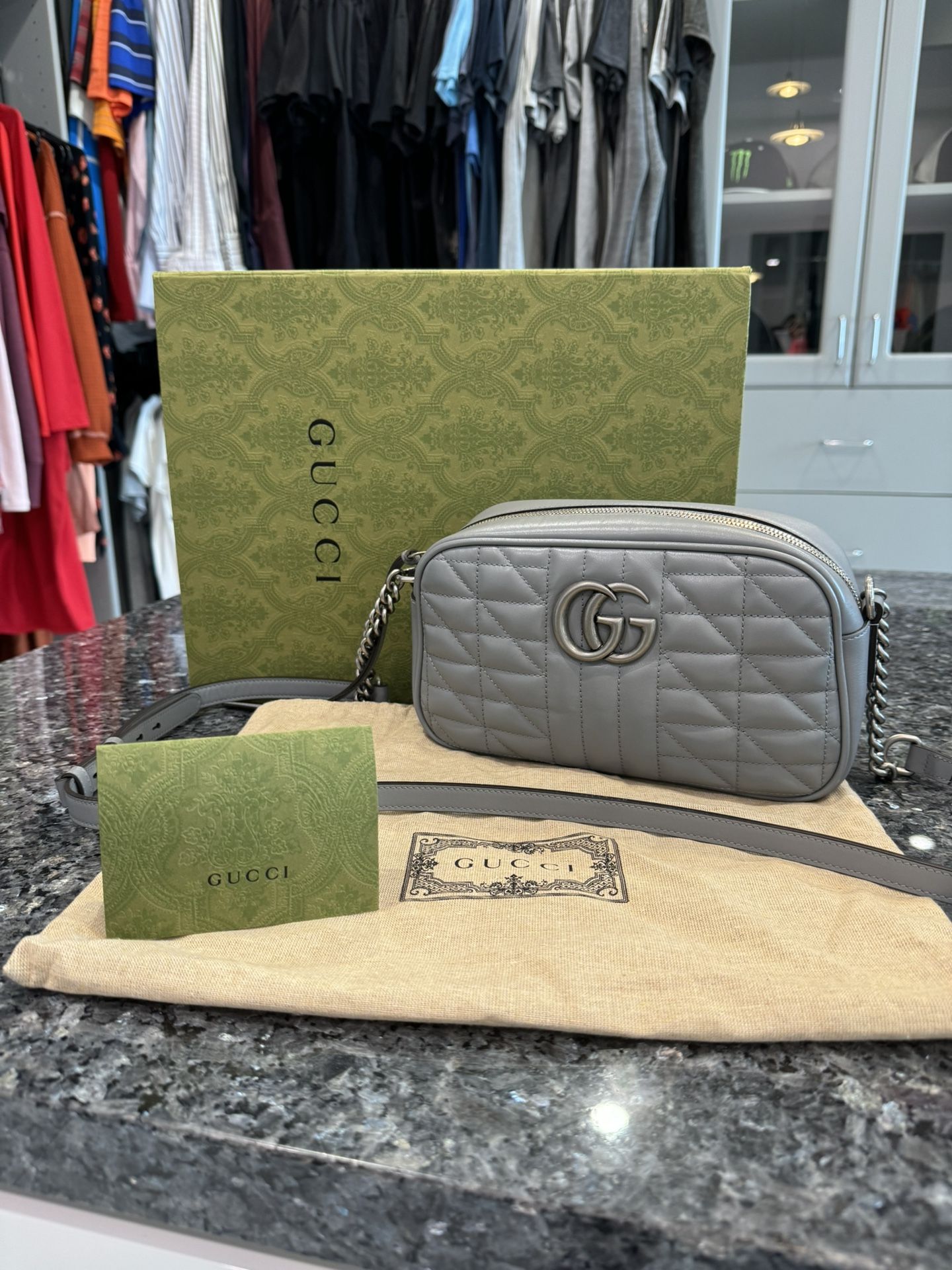 Gucci GG Marmont Shoulder Bag Mixed Matelasse Leather Small