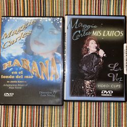 MAGGIE CARLES Mis Exitos/en El Fundo Del Mar MUSIC BALADAS ROMANTICAS DVD SEALED  Dvd no son originales DVDs are not original 