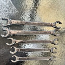 CRAFTSMAN 5 -Piece Set 6-point Metric Flare nut Open end Wrench Includes Hard Case