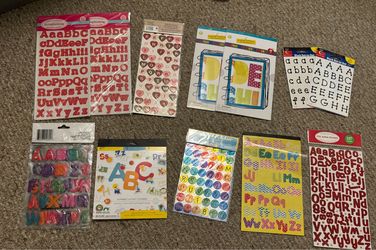 1000’s of letter stickers-scrapbooking, parents, kids, teachers