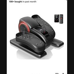 Under Desk Elliptical Machine, Ellipse Leg Exerciser as Seen on TV with Remote, Electric Seated Eclipse Foot Pedal Peddler 12 Speeds&Modes Fully Assem