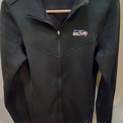 Ladies Seattle Seahawks Black Jacket Coat Superbowl Size large read full description for details