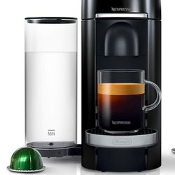 Nespresso VertuoPlus Deluxe Coffee and Espresso Machine by De'Longhi, 37 Oz, Black