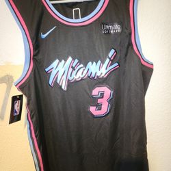 Dwayne Wayne Miami Heat Basketball Jersey Classic/XL