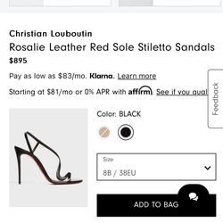 Rosalie 100 Christian Louboutin Heels Size 38 BRAND NEW