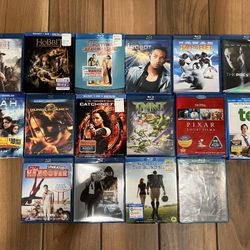 Blu Ray movies ($5 each). Hobbit, Hobbit 2, Forgetting Sarah Marshall, I,Robot, Happy Feet, The Prestige, Noah, Hunger Games 1, Hunger Games Catching 