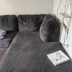 Dark Grey Sectional Couch 
