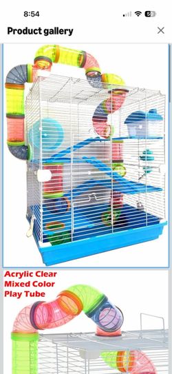 Large Multi-Level Hamster Cage with Tubes