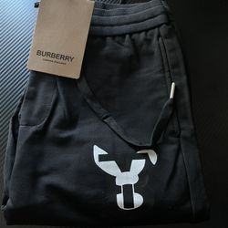 Black Burberry Sweat Pants