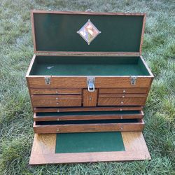 H. Gerstner And Sons Journeyman's 10 DrawerTool Box In Golden Oak 