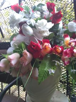 Fake Flowers with Vase