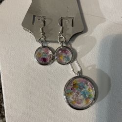 Handmade Pendant And Earrings