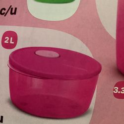 Crystalware Redondo Mediano De 2 Litros De Tupperware