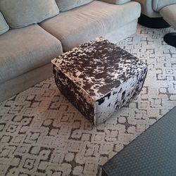 Cowhide Ottoman