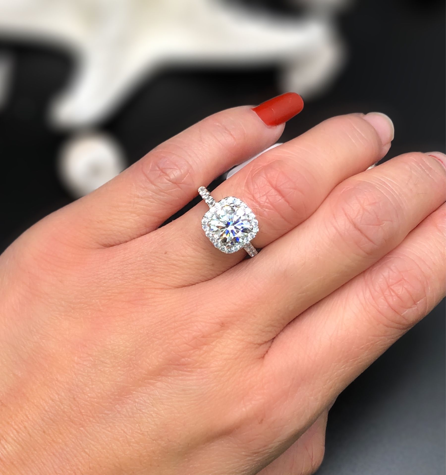 2ct Moissanite Ring With Certificate