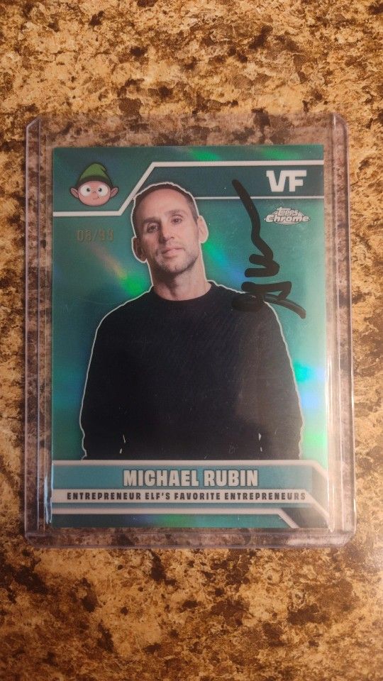 2025 Topps Chrome Series 1 Michael Rubin Green Elf #08/99