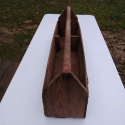 Vintage Handmade Wood Tool Box 