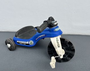 Blue plastic bike