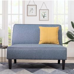  Small Loveseat Sofa, Upholstered Small Sofa Couch Mini Love seat Sofas for Bedroom Living Room (Prints)