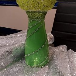 Lime Green Candle Holder