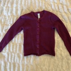 Girl’s purple/burgundy cardigan