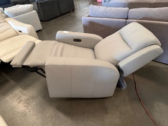 Leather recliner sofa
