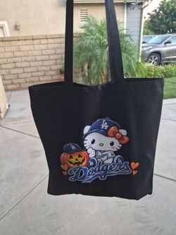LA Dodgers Hello Kitty Halloween Tote Bag