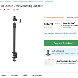 SmallRig Desk Mount Stand Encore DT-10