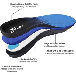 Plantar Fasciitis Arch Support Insoles for Men and Women Shoe Inserts Orthotics - Shoe Insoles for Flat Feet Arch Heel Pain