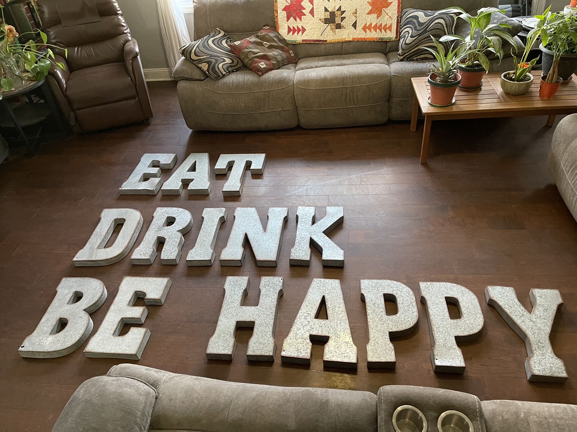 20” Galvanized Metal Letter Wall Decor